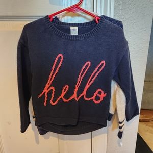 Oshkosh B'gosh Size 4 'hello' sweater